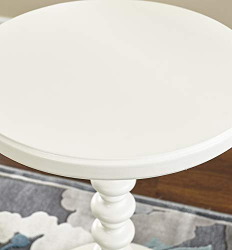 Powell Furniture Powell Round Spindle, White Table 17 x 22.25 x 17 - color: White