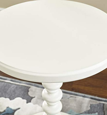 Powell Furniture Powell Round Spindle, White Table 17 x 22.25 x 17 - color: White