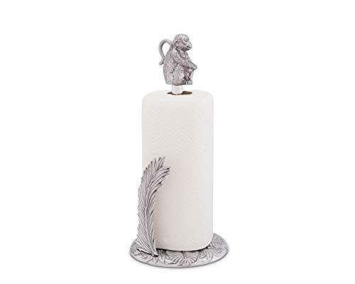 Arthur Court Monkey Paper Towel Holder - Aluminum Safari Design - 15 Inch Tall Countertop Accessory - size: Monkey
