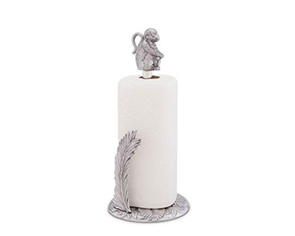 Arthur Court Monkey Paper Towel Holder - Aluminum Safari Design - 15 Inch Tall Countertop Accessory - size: Monkey