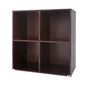 4 Cube Storage Organizer - Pine Wood Bookshelf - Cube Shelf - Vertical or Horizontal Bookcase - Open Book Shelf - Easy Assembly for Bedroom, Living Room, Office - size: 4 Cube