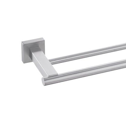 Miyili 36-Inch Bath Double Towel Bar Stainless Steel Bathroom Towel Rack Holder Wall Mount Brushed Finish, A02N90B - color: Brushed Steel, size: 36-Inch