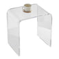VEVOR Acrylic Side Table, Clear End Table, 18mm Thicker, One-Piece No Assembly Required, 18" High Modern Nightstand Used in Living Room & Bedroom, Bathroom, Home Decor, for Drink, Coffee, Food, Snack - style: U-Shaped