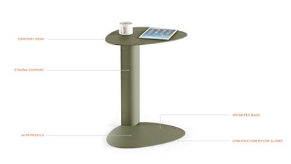 BDI Furniture Bink 1025-19.25'' Laptop Stand, Side Table, End Table, C Table for Sofa or Bedside, Moss - color: Green