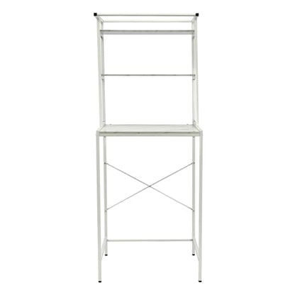 Over Washer and Dryer Shelves,Dryer Storage Shelf,3 Tiers Laundry Room Storage and Organizer Standing Shelf,Height Adjustable Laundry Room Shelves, Load-bearing Capacity 22lbs (White 3 Tiers) - color: White