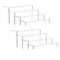 Anglelife 8 Pieces 2 Set (7”L~8”L~9”L) Large Display Risers, 4" Wide Clear Rectangular Stand Shelf for Showcase Collectibles, Acrylic Cake Shelves for Retail Desktop Jewelry Funko Pop Figures
