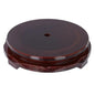Wooden Display Stand Base 4.72" x 4.72" Wood Carved Craft Pedestal | Traditional Wooden Base, Oriental Antique Display Riser, Round Pedestal Stands, for Vase, Teapot, Stone, Flower Pot - size: Round, 4.72" x 4.72"
