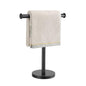 Hand Towel Holder Stand, Freestanding Bathroom Towel Rack, Black | Weighted Stainless Steel Base Helps Prevent Tipping While The Open T-Shape Keeps Towels Dry on Bathroom Countertops - color: X-black-1 Pack