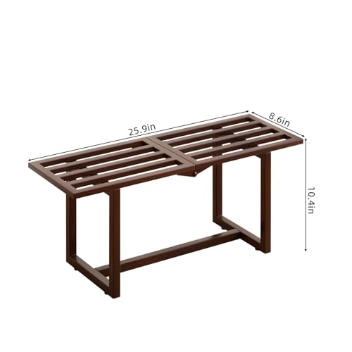 2-Pack Elegant Mid-Century Modern Metal Tiered Plant Stand Robust 330 lbs Capacity Versatile Indoor Outdoor Display for Living Room, Patio & Balcony Coffee - color: 1 Tier Coffee
