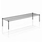 Black Epoxy Wire Storage Shelf, Dunnage Rack, Commercial 1 Tier Small Shelf, 21" x 72" x 14", Heavy-Duty Metal, 600 lbs Capacity - color: Black, size: 21"D x 72"W x 14"H