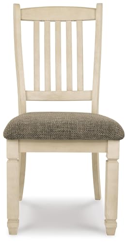 Signature Design by Ashley Bolanburg 20" Upholstered Dining Room Chair, Set of 2, Antique White - color: White