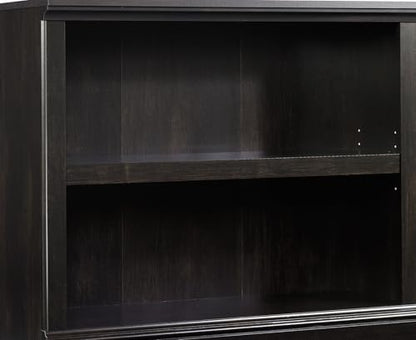 Sauder Miscellaneous Storage 2-Shelf Bookcase/ book shelf, Estate Black finish - color: Estate Black Finish