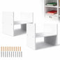 Thyle 2 Pack Cubicle Cube Insert 13x13 Inch H Shaped Insert Shelf Cube Divider Inserts Shelf Adjustable Storage Organizer Floor Document Storage Compartment for Office Room
