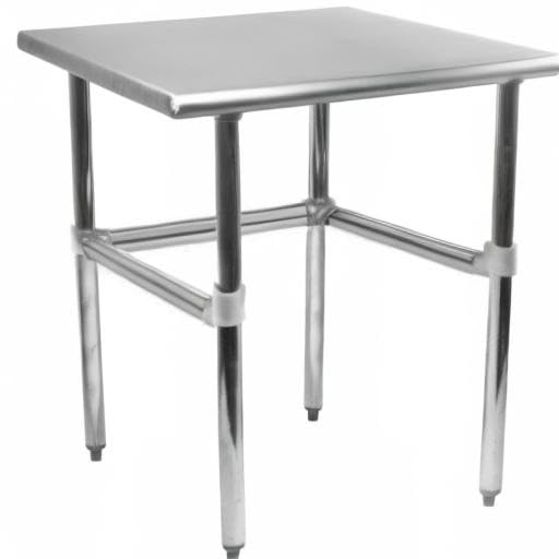 30" x 30" Open Base Stainless Steel Work Table – NSF Certified Narrow Commercial Prep Table with Galvanized Legs for Kitchens, Labs & Food Trucks - size: 30"x30"