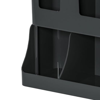 Coffee Station Organizer Large Capacity Storage Rack | Coffee Set Up Station Cup Organizer for Pods Tea Packets Condiment Syrup Home Kitchen Cabinet Pantry Table Office