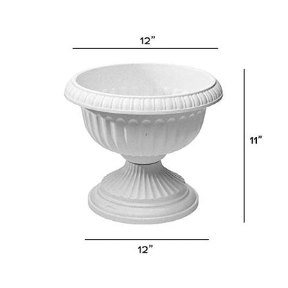 Root & Vessel, Grecian Urn Planter, Stone, 12" - color: Stone, size: 12-Inch