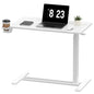 FLEXISPOT Adjustable C Table with Wheels, Mobile Snack Side End Table Sofa Couch Bedside Table Laptop Rolling Cart TV Tray Night Stand Small Space Side Table,(31.5" W x 17.7" D,White) - color: White, size: 32x18