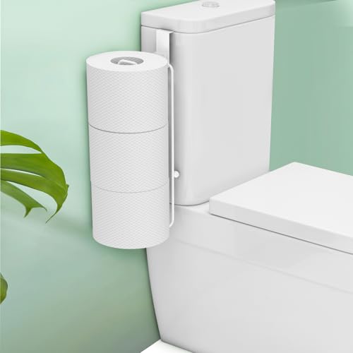 Conworld Toilet Paper Storage for 3 Roll Tissue, Over The Tank Toilet Paper Holder, Stainless Steel Rustproof Toilet Paper Holder Wall Mount, for Rv, Bathroom Storage and Organization, White, 1 Pack - color: White,hold 3 Rolls-1 Pcs