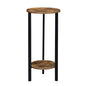 Convenience Concepts Graystone 2 Tier Tall Plant Stand 31" - Industrial Stand for Plants, Vases, and Antiques, Urban Modern Design for the Living Room, Hallway, Entryway, Barnwood/Black - color: Barnwood/Black