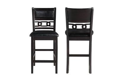 New Classic Furniture Gia Counter Chairs, Set of 2, Ebony - color: Ebony, size: Set of 2, style: Counter Chair