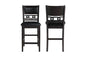 New Classic Furniture Gia Counter Chairs, Set of 2, Ebony - color: Ebony, size: Set of 2, style: Counter Chair