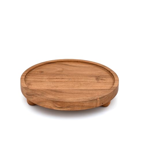Pedestals Decorative Tray Riser, Corner Tray Plant Stand, Coffee Bar Organizer for Kitchen Countertop (9" X 9'' X 1.5')