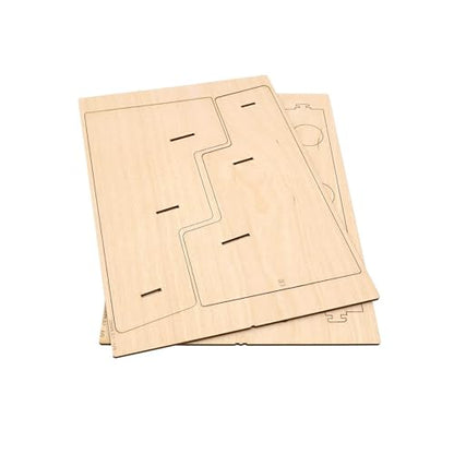 Wood Plant Shelf Compatible with LEGO Icons 10329 Tiny Plants – Greenhouse-Style 3-Tier Baltic Birch Display – Set Not Included