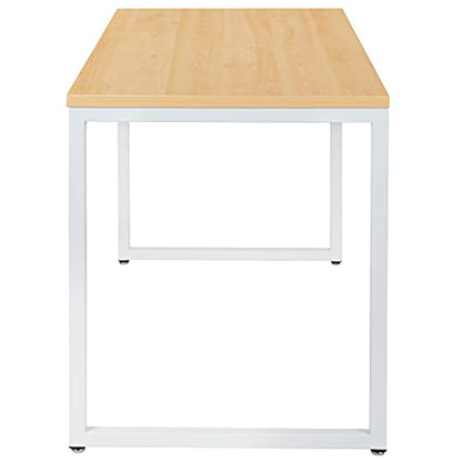Flash Furniture Tiverton Industrial Modern Desk - Commercial Grade Office Computer Desk and Home Office Desk - 47" Long (Maple/White) - color: White, size: 47 Inch