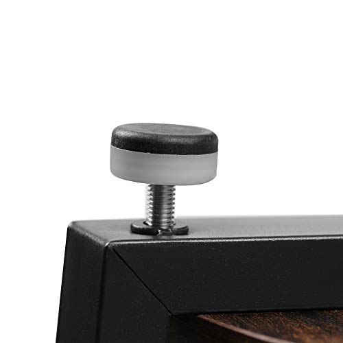 CASATOCA Round End Table, Metal Side Table, 2-Tier Industrial Sofa Table with Storage Rack, Stable and Sturdy Construction, Easy Assembly, Rustic Brown