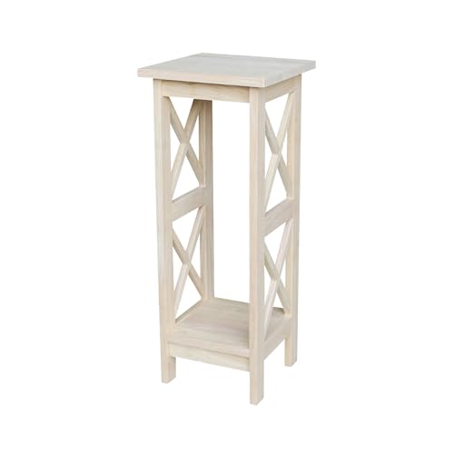 International Concepts Plant Stand, 30 inch, Unfinished - color: Unfinished, size: 12 inch W x 12 inch D x 30 inch H
