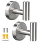 2 Pack Brushed Nickel Towel Hooks, SUS304 Stainless Steel Bathroom Hooks | for Bedroom Kitchen Hotel Office - color: 2 Pack Brushed Nickel