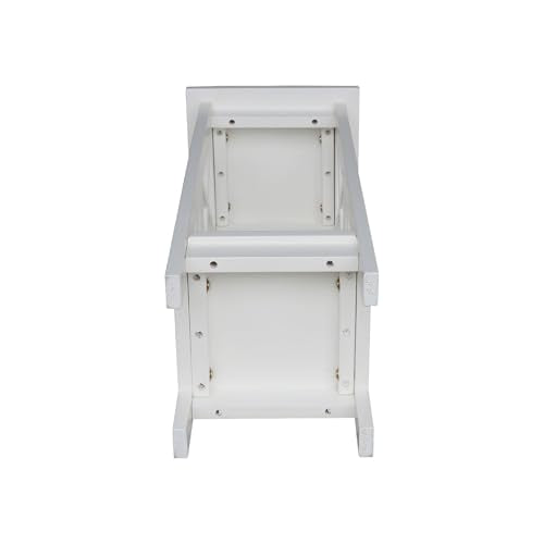 IC International Concepts, 30" X-Sided Plant Stand , Solid Wood, Real Parawood, 12" W x 12" D x 30" H, Easy Assembly, Snow White - color: Snow White, size: 12 inch W x 12 inch D x 30 inch H