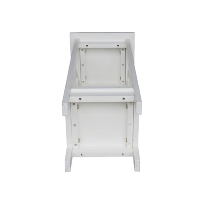 IC International Concepts, 30" X-Sided Plant Stand , Solid Wood, Real Parawood, 12" W x 12" D x 30" H, Easy Assembly, Snow White - color: Snow White, size: 12 inch W x 12 inch D x 30 inch H