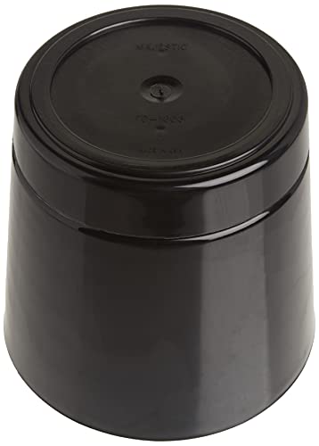 Novelty Majestic Full Depth Round Cylinder Pot, Glossy Black, 8-Inch (10088) (Pack of 2) - color: Black, size: 8 Inch (Pack of 2)