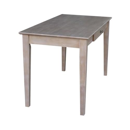 International Concepts Writing Desk with Drawer - color: Washed Gray Taupe