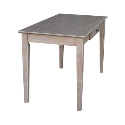 International Concepts Writing Desk with Drawer - color: Washed Gray Taupe