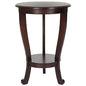 SAFAVIEH Furniture - Mary Pedestal Table - Dark Cherry - Solid Wood - Farmhouse Pedestal Design - Ideal for Living Room, Entryway, Home Office, 18.1" W x 18.1" D x 26" H (AMH5711D) - color: Dark Cherry