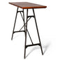 LOKKHAN Modern Industrial Table - 45.3” L x 41.34” H - Rectangular Desk for Home Office, Dining, Side Table - Writing Desk with Cross Bracing - Compact Multipurpose Study, Computer, Craft Workstation