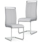 Baysitone Modern Dining Chairs Set of 2, Side & Kitchen Chairs with Faux Leather Padded Seat, High Back, for Dining, Kitchen, Living Room - Light Grey - color: Light Grey, size: Set of 2