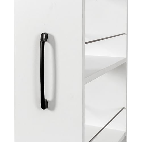 Slim Storage Cart,Rolling Spice Rack Next to Fridge,Narrow Storage Cabinet with Open Self, Wood Unit Storage Rack with Handle Wheels for Narrow Spaces,7 Tier - size: 3