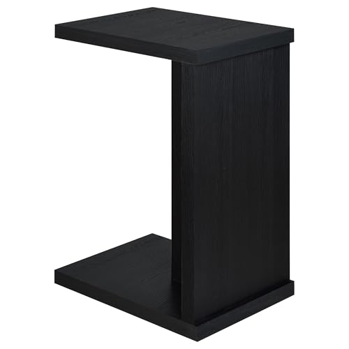 Coaster Home Furnishings - Clower - Wood - C-Shaped Side Table with Rectangular Top, Open Form, and Square Edges - Living Room - Black - 930276 - color: Black