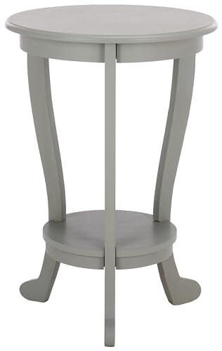 SAFAVIEH Furniture - Mary Pedestal Table - Robins Egg Blue - Solid Wood - Farmhouse Pedestal Design - Ideal for Living Room, Entryway, Home Office, 18.1" W x 18.1" D x 26" H (AMH5711L) - color: Robins Egg Blue
