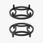 Zhongma 2 Pack 11.8" Fully Assembled Sturdy Potted Plant Stand Flower Pot Holder Heavy Duty Construction, Low Plant Stand for Home Indoor and Outdoor, Sturdy plant riser and saucer without Installation Required - size: 2 Pack 11.8" Metal Plant Stand