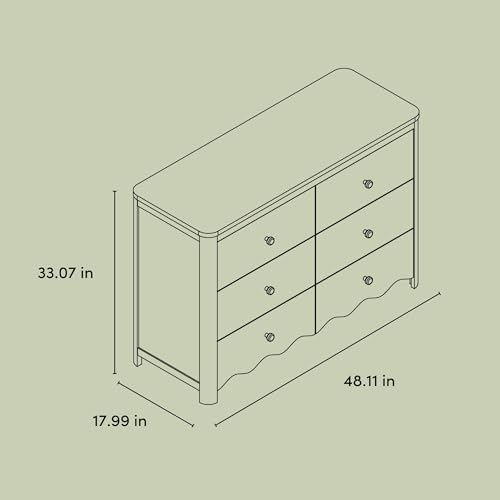 Storkcraft Casablanca 6 Drawer Dresser, Hazelnut | GREENGUARD Gold Certified, Brown Dresser for Bedroom, Kids & Nursery Storage Chest, Safety Interlocking Drawers, Kids Bedroom - color: Hazelnut, style: 6 Drawer Dresser