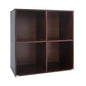 4 Cube Wooden Bookcase, Modern Floor Standing Storage Shelf for Living Room Bedroom Office, 11 * 11in Cubes, Easy Assembly - size: 4 Cube B