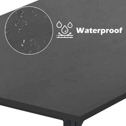 Dkelincs 40 Inch Small Computer Desk Home Office Desk Writing Desk Modern Simple Style Study Work Table with Metal Frame, Easy Assembly, Adjustable Feet, Water-Resistant, Scratchproof Surface, Black - color: Black, size: 40 Inch