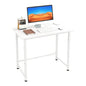 COTUBLR Small Desk, 24 Inch Small Computer Desk for Spaces, Compact Tiny Mini Simple Desk Table for Bedroom Home Office Writing Work Study Kids Student Teacher, Bonus Mousepad, White - color: White