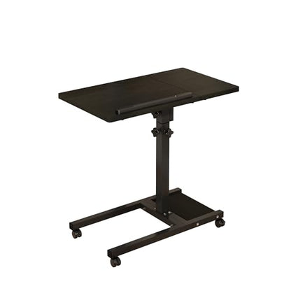 TigerDad Mobile Adjustable Height Laptop Stand PC Computer Portable Notebook Swivel Laptop Desk Rolling Table Desk Cart Tiltable with Wheels Casters& Mouse Pad Table (Dekuwood) - color: Dekuwood