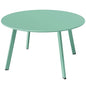 Grand Patio Round Steel Patio Coffee Table, Weather Resistant Outdoor Large Side Table, Mint Green… - color: Mint Green, style: 1 PC