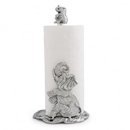 Arthur Court Elephant Paper Towel Holder - Decorative Aluminum Countertop Dispenser - 14.5 Inch Tall Kitchen Accessory - size: Diameter: 7.0 inches, Height: 14.5 inches